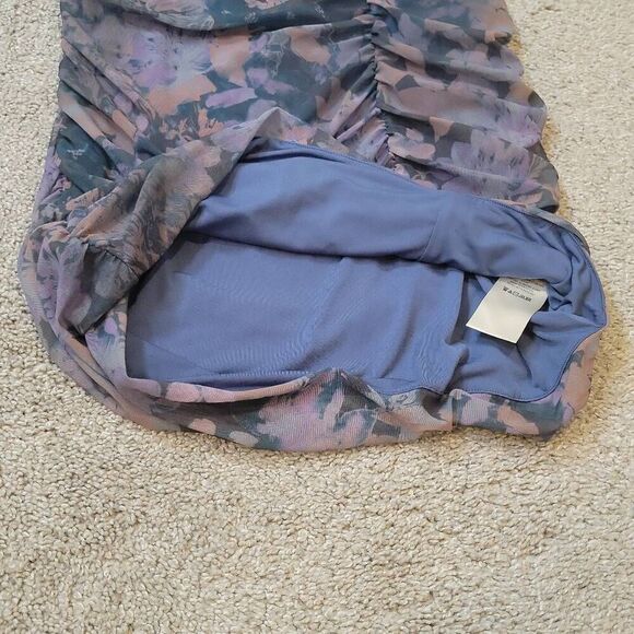Free People Chloe Long Sleeve One Shoulder Mini Dress Size M - Picture 8 of 10